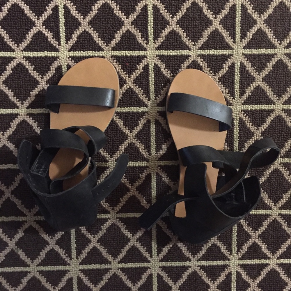 UO Black Gladiator Sandals
